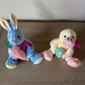 Easter Bunny and Chick Plush Stuffed Animal Set of 2